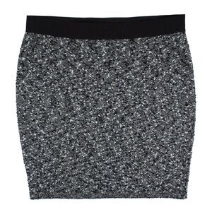 Ann Taylor Black and Gray Pencil Skirt
